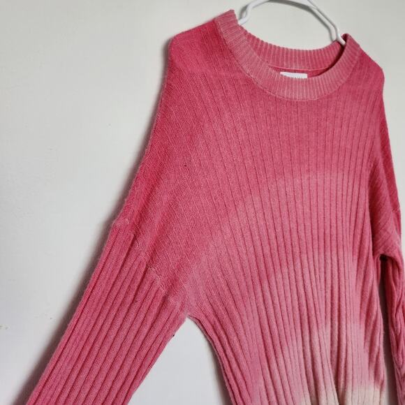 NAADAM Ombre‎ Knit Cashmere Wool Blend Sweater M Pink Cozy Lightweight Designer - Picture 4 of 7